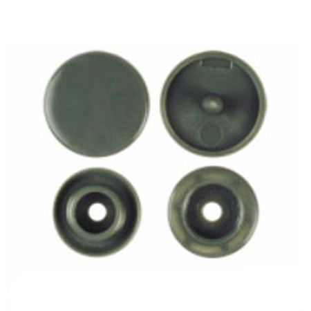 Imagen de Resina Botón Snap Fasteners Ronda gris Oscuro 12mm x 6.8mm, 10 Paquetes