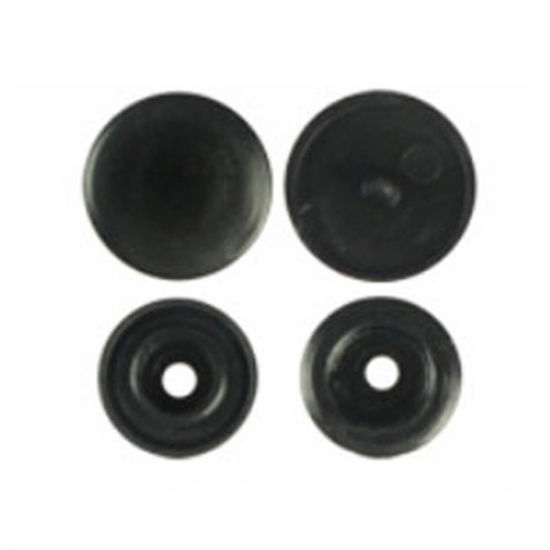 Image de Bouton Pression à Griffe en Résine Rond Noir 12mm x 6.8mm, 10 Paquets