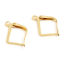 Picture of Stainless Steel Hoop Earrings Gold Plated Geometric W/ Loop 20mm x 13mm, Post/ Wire Size: (17 gauge), 10 PCs