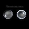 Picture of Transparent Glass Dome Seals Cabochon Round Flatback Clear 6mm( 2/8") Dia, 50 PCs