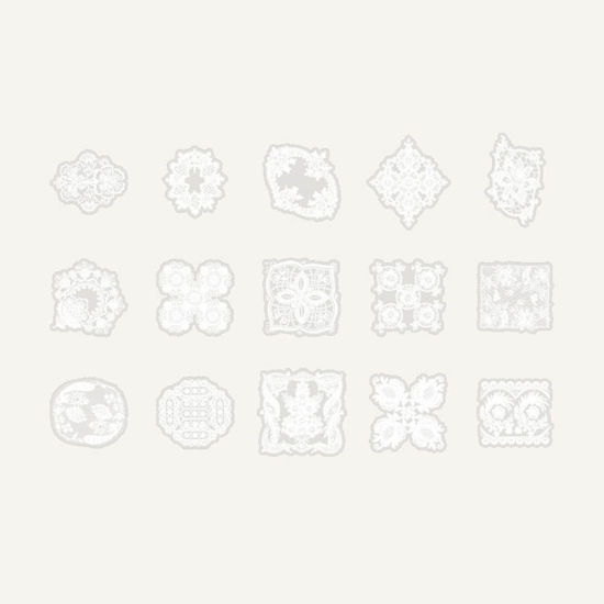 Picture of PET DIY Scrapbook Deco Stickers White 9cm x 9cm, 1 Packet