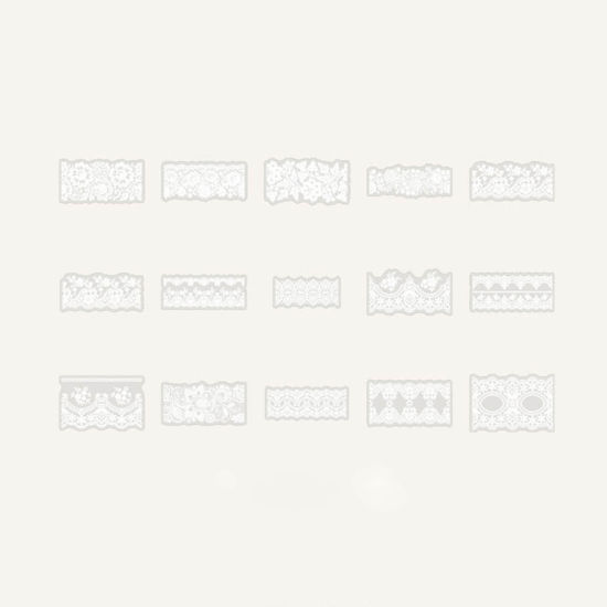 Picture of PET DIY Scrapbook Deco Stickers White 9cm x 9cm, 1 Packet