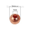 Picture of Brass Seed Beads Round Rose Gold About 3mm( 1/8") Dia, Hole: Approx 1mm, 200 PCs                                                                                                                                                                              