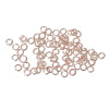 Imagen de 1000 Unidades 3mm Dia, 0.7mm(21 gauge) Latón Abierto Argollas Oro Rosa Ronda