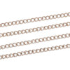 Picture of Iron Based Alloy Open Link Curb Chain Findings Rose Gold 3.3x2.4mm(1/8"x1/8"), 10 M