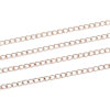 Picture of Iron Based Alloy Open Link Curb Chain Findings Rose Gold 4x2.8mm(1/8"x1/8"), 5 M