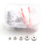 Immagine di Acciaio Inossidabile Perline Tondo Tono Argento 8mm - 4mm Dia., Buco: Circa 2mm, 1 Scatola