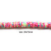 Picture of Polymer Clay Katsuki Beads Flower At Random Color Mixed Glow In The Dark Luminous About 6mm x 6mm, Hole: Approx 2.1mm, 40cm(15 6/8") - 39.5cm(15 4/8") long, 2 Strands (Approx 310-300 PCs/Strand)