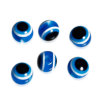 Picture of Resin Bubblegum Beads Round Deep Blue Evil Eye Pattern About 5mm Dia. - 4mm Dia., Hole: Approx 0.8mm, 100 PCs