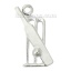 Picture of Zinc Based Alloy Sport Pendants Hockey Silver Plated 19mm x 12mm, 30 PCs