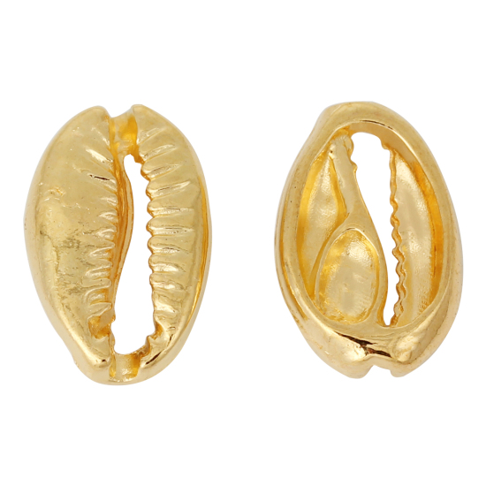 Immagine di Lega di Zinco Charm Ciondoli Monetaria Caputserpentis Oro Placcato 19mm x 12mm , 50 Pz
