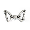 Picture of Zinc Based Alloy Beads Butterfly Antique Silver Color Hollow About 18mm x 11mm, Hole:Approx 1.4mm, 100 PCs