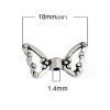 Picture of Zinc Based Alloy Beads Butterfly Antique Silver Color Hollow About 18mm x 11mm, Hole:Approx 1.4mm, 100 PCs