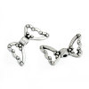 Picture of Zinc Based Alloy Beads Butterfly Antique Silver Color Hollow About 18mm x 11mm, Hole:Approx 1.4mm, 100 PCs