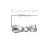 Picture of Sterling Silver Pendant Pinch Bails Clasps Silver 11mm( 3/8") x 4mm( 1/8"), 1 Piece
