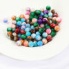 Picture of Glass Beads Round At Random Color Mixed About 8mm Dia, Hole: Approx 1.5mm, 100 PCs