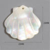 Bild von Natur Muschel Charms Jakobsmuschel Grauweiß 22mm x 22mm, 2 Stück