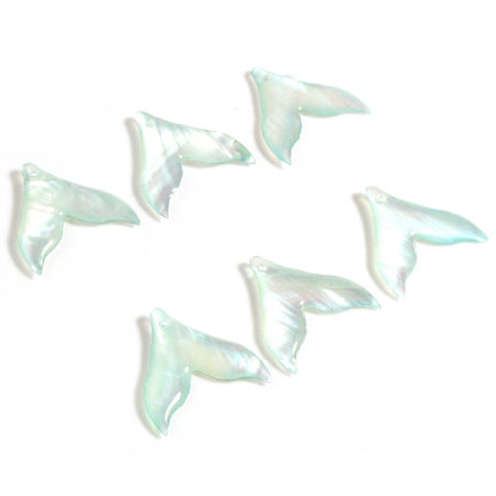 Picture of Natural Shell Charms Fishtail Multicolor 20mm x 19mm, 2 PCs