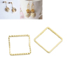 Picture of 100 PCs Brass Geometric Bezel Frame Charms Connectors Gold Plated Square 10mm x 10mm                                                                                                                                                                          