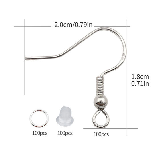 Picture of Iron Based Alloy Material Accessory Set For DIY Earings Pendants Multicolor 9cm x 6cm, 1 Set
