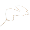 Bild von Modisch Y Form Lariat Halskette Gliederkette Vergoldet Ring Rechteck Anhänger 68.8cm lang, 1 Streif
