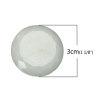 Picture of Acrylic White Glow In The Dark Dome Seals Cabochon Round Faceted 30mm(1 1/8") Dia, 5 PCs