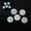 Picture of Acrylic White Glow In The Dark Dome Seals Cabochon Round Faceted 30mm(1 1/8") Dia, 5 PCs