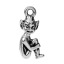 Immagine di Lega di Zinco Halloween Charm Ciondoli Cornwall Pixie Elfo Argento Antico 20mm x 10mm , 20 Pz