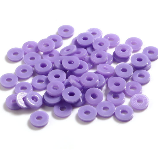 Immagine di Plastica Perline Tondo Viola Chiaro Circa 6mm Dia, Foro: Circa 2.1mm, 5000 Pz