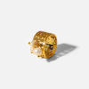 Picture of 1 Piece Vacuum Plating Stainless Steel & Natural Pearl Open Adjustable Rings 18K Real Gold Plated White Circle Ring