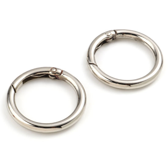 Picture of Zinc Based Alloy Safety Rings Round Silver Tone 3.3cm Dia, 10 PCs