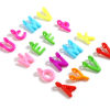 Picture of Acrylic Charms Capital Alphabet/ Letter At Random Color Mixed 22mm x 15mm - 20mm x 12mm, 100 PCs