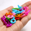Picture of Acrylic Charms Capital Alphabet/ Letter At Random Color Mixed 22mm x 15mm - 20mm x 12mm, 100 PCs