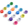 Picture of Polymer Clay Sport Beads Round At Random Color Mixed Football Pattern About 10mm Dia, Hole: Approx 2.8mm, 100 PCs