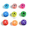 Picture of Polymer Clay Sport Beads Round At Random Color Mixed Football Pattern About 10mm Dia, Hole: Approx 2.8mm, 100 PCs