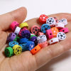 Picture of Polymer Clay Sport Beads Round At Random Color Mixed Football Pattern About 10mm Dia, Hole: Approx 2.8mm, 100 PCs
