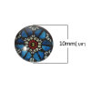 Picture of Glass Dome Seals Cabochon Round Flatback Multicolor At Random Mixed Pattern Transparent 10mm( 3/8") Dia, 10 PCs