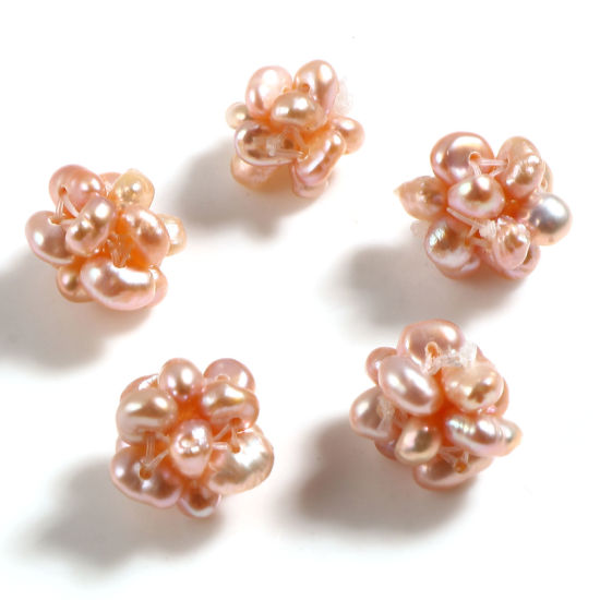 Image de ( Naturel ) Perles Baroque en Perle de Culture Fleur Orange, 7mm-9mm Dia, 1 Pièce