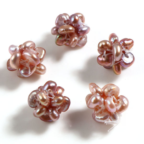 Image de ( Naturel ) Perles Baroque en Perle de Culture Fleur Violet, 7mm-9mm Dia, 1 Pièce