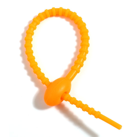 Image de Accessoires de Porte-Clés en Silicone Orange 21.5cm, 5 Pièces