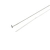 Picture of Iron Based Alloy Head Pins Silver Tone 6cm(2 3/8") long, 0.8mm (20 gauge), 200 PCs