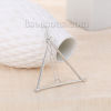 Picture of Hair Clips Silver Tone Triangle 60mm x 60mm, 2 PCs