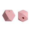 Изображение Древесина Хиноки Бусины Многоугольник, Розовый 20мм x 20мм, 4.2мм, 20 ШТ