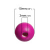 Picture of Natural Hinoki Wood Spacer Beads Round Fuchsia About 10mm Dia, Hole: Approx 3mm, 200 PCs
