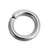 Picture of 1000 PCs 5mm Dia., 1mm(18 gauge) Iron Based Alloy Open Jump Rings Findings For Jewelry Making Silver Tone Round