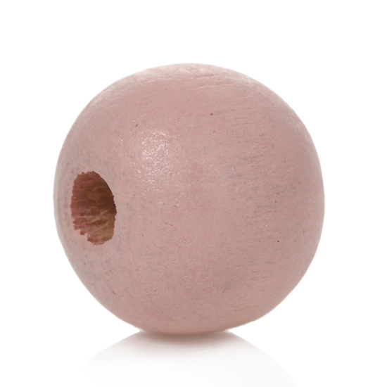 Изображение можжевельник Бусины Круглые, Светло-розовый 10мм диаметр, 3мм, 300 ШТ