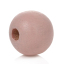 Picture of Natural Hinoki Wood Spacer Beads Round Light Pink About 10mm Dia, Hole: Approx 3mm, 300 PCs