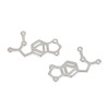 Picture of Zinc Based Alloy MDMA Molecule Chemistry Science Connectors Findings Silver Tone 31mm x 18mm, 10 PCs