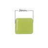 Picture of Acrylic Green Glow In The Dark Dome Seals Cabochon Square 26mm(1") x 26mm(1"), 1 Piece