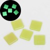 Picture of Acrylic Green Glow In The Dark Dome Seals Cabochon Square 26mm(1") x 26mm(1"), 1 Piece